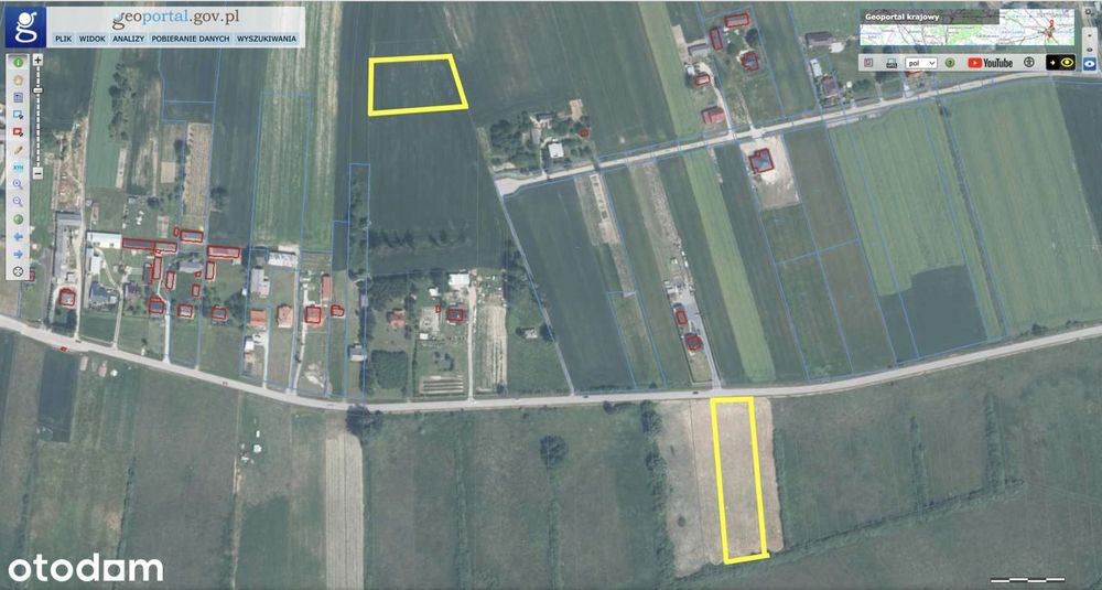 Sprzedam 2 działki - polna i rolna - przy asfalcie - 7800m2