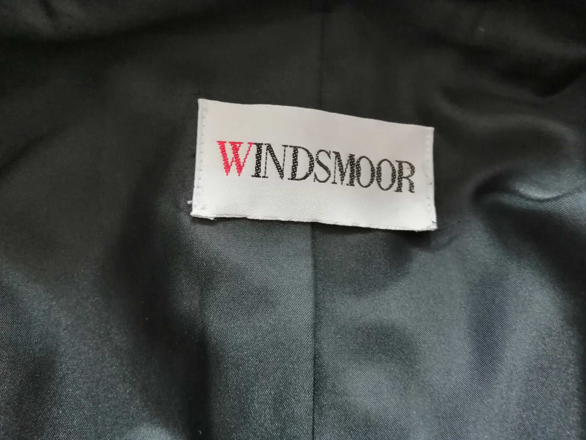 elegancki czarny damski płaszcz renomowanej marki Windsor U.K. r.40