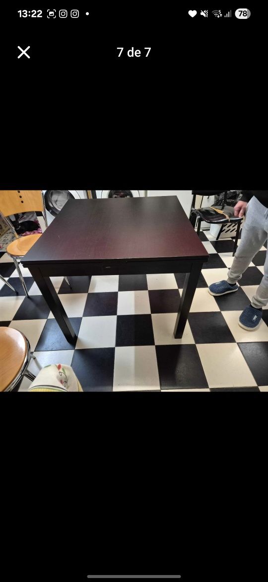 Mesa extensível de cozinha