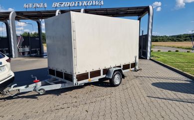 Przyczepka lekka wynajem DUŻA! DMC750 kg kat B Wypożyczalnia transport