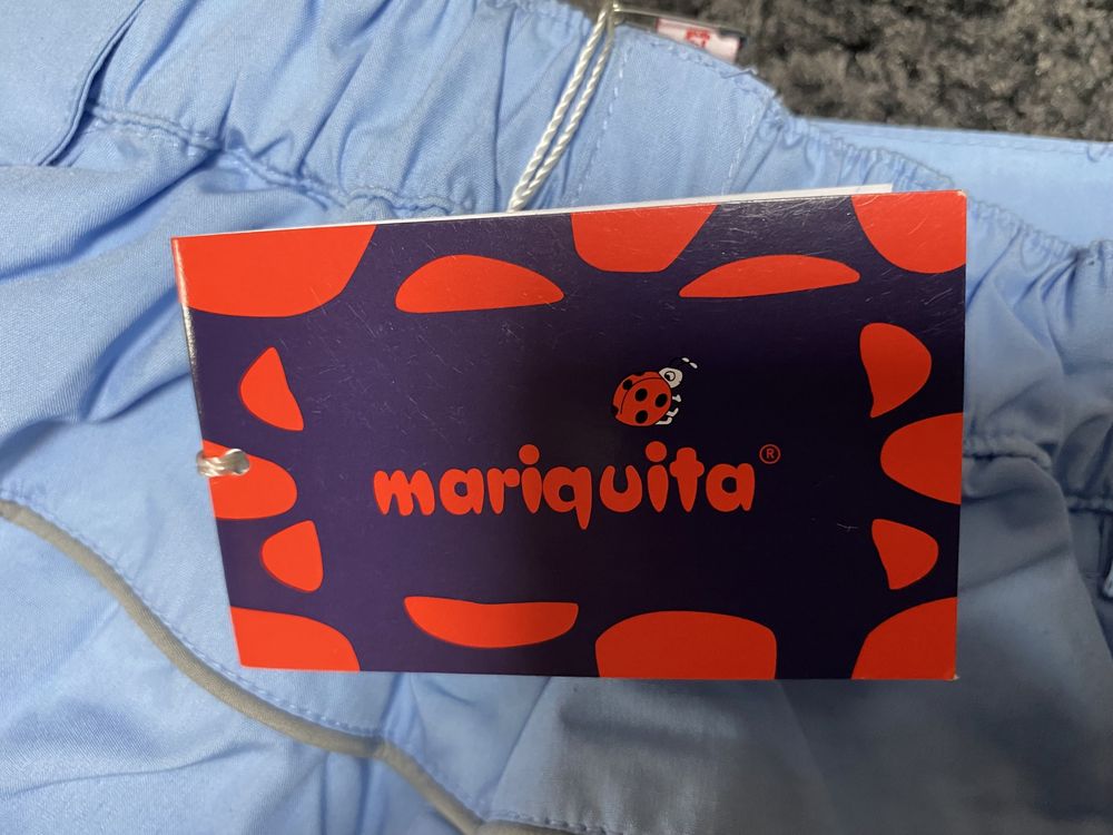 Spodnie nieprzemakanlne 134 cm narty sanki Mariquita nowe błękit