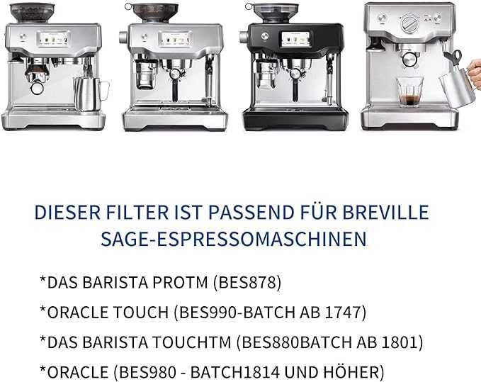 Zestaw 2 filtrów zamiennik do ekspresów do kawy Barista, nieużywane