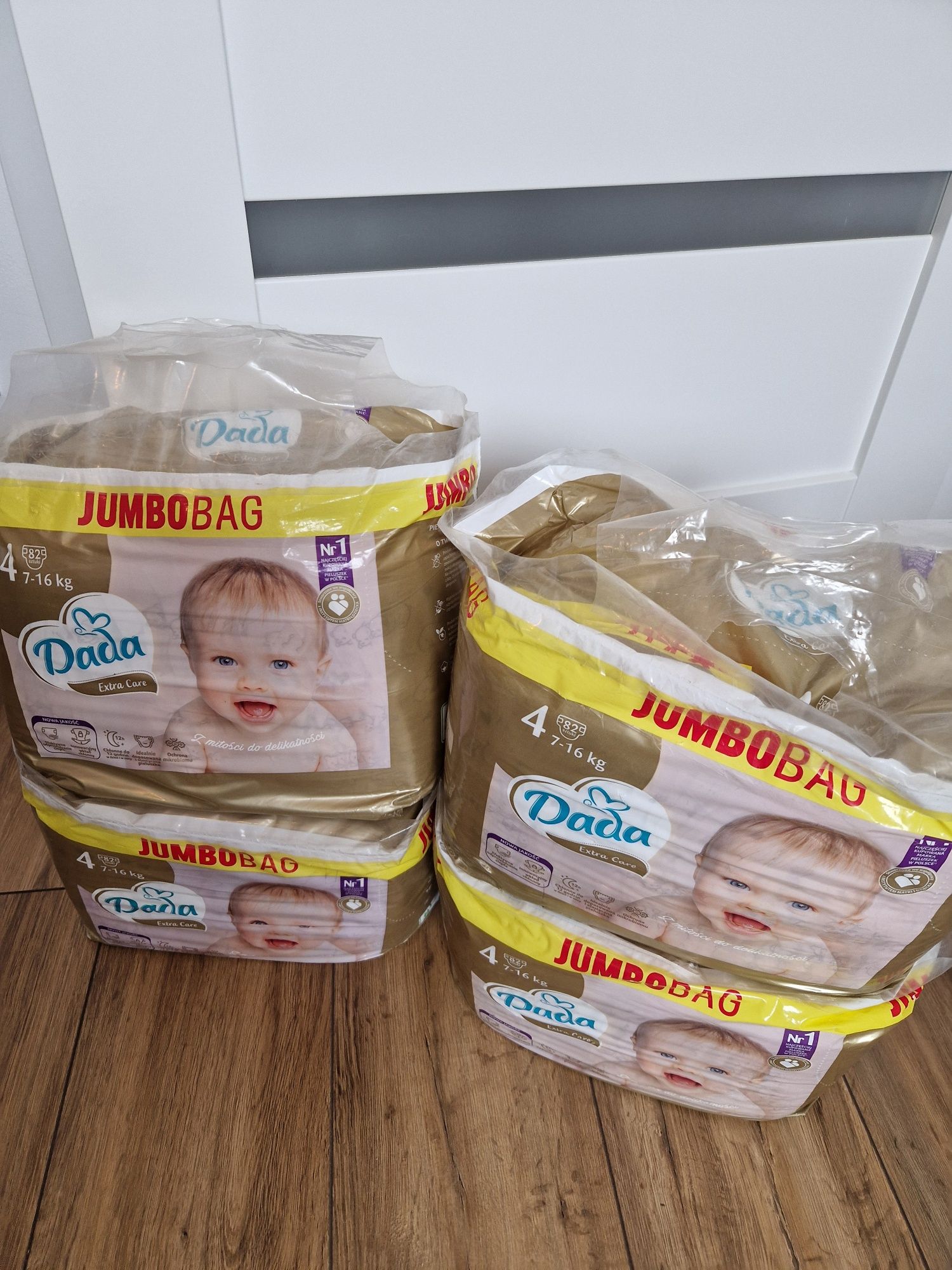 Dada extra care 4 jumbo bag pampersy zestaw pieluszek jednorazowych