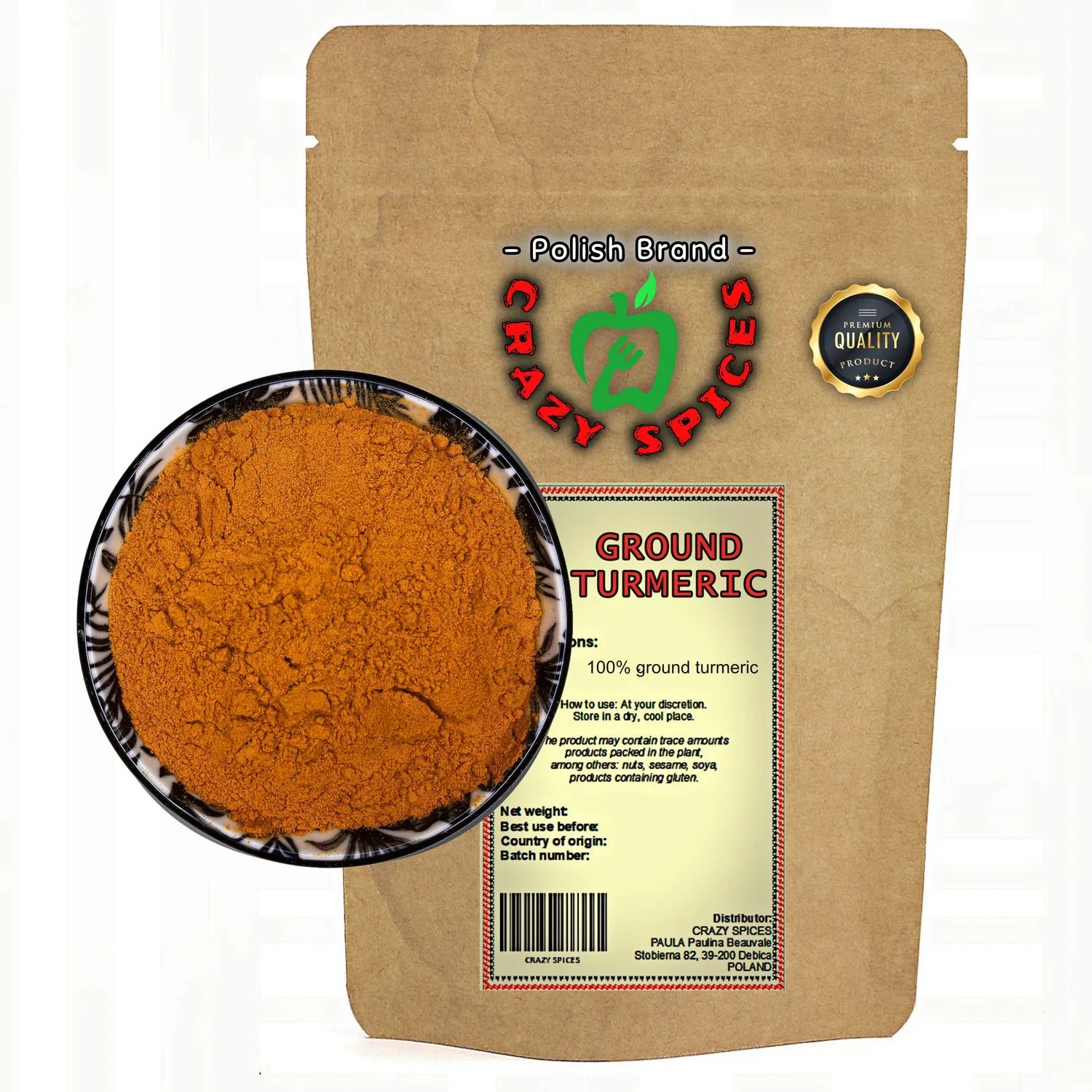 Kurkuma Mielona Premium 100g – Rewolucyjny Smak z CrazySpices!