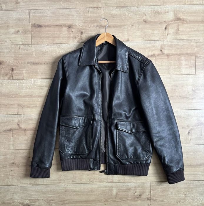 Курточка шкіряна авіатор zara
