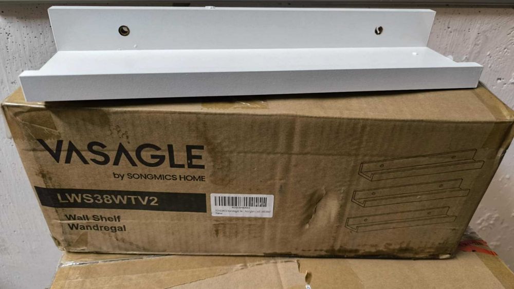 Półka Ścienna Dekoracyjna Regał Wiszący Zestaw 3szt Biały LWS38WTV2