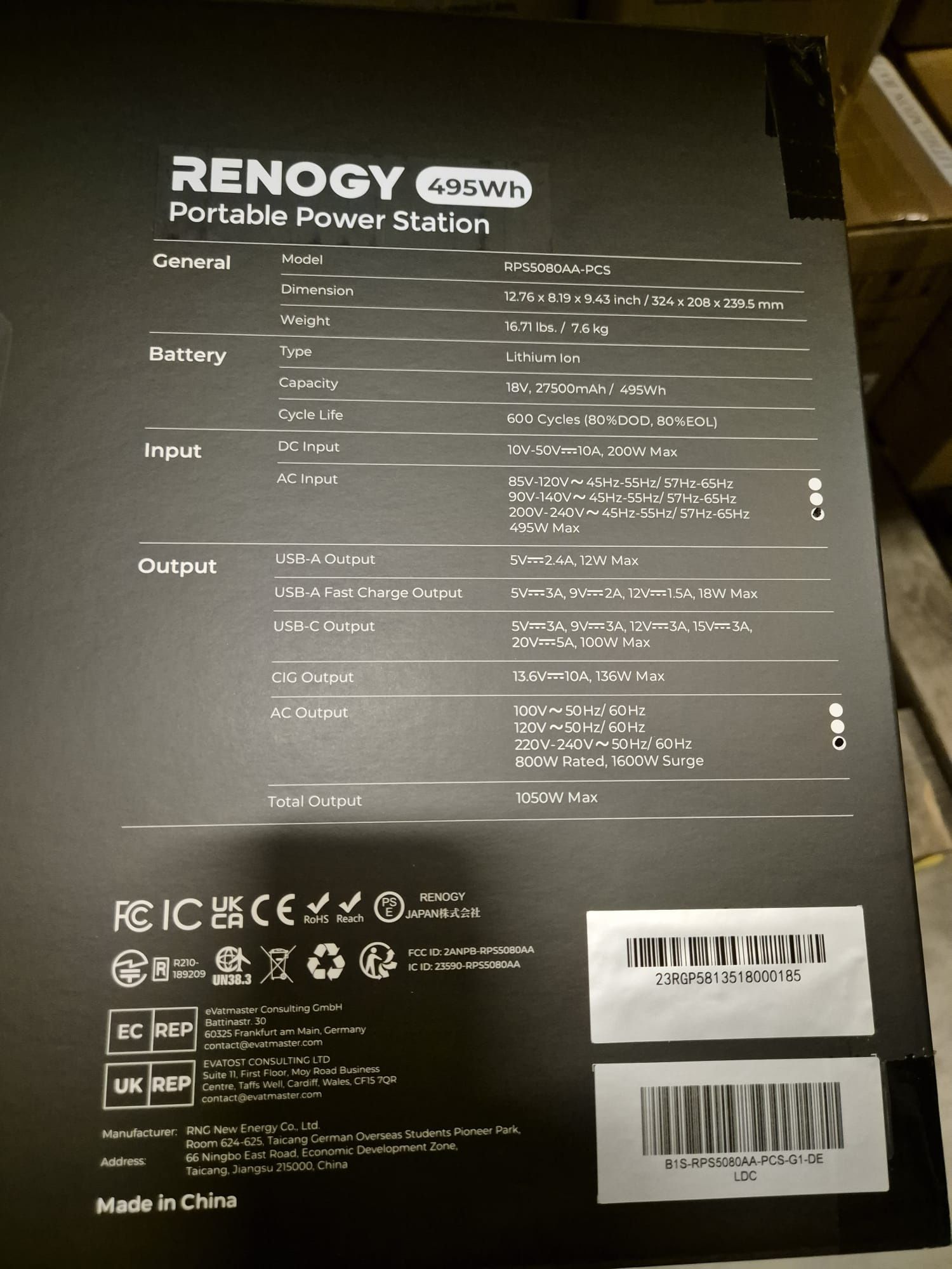 RENOGY500 Portable power station