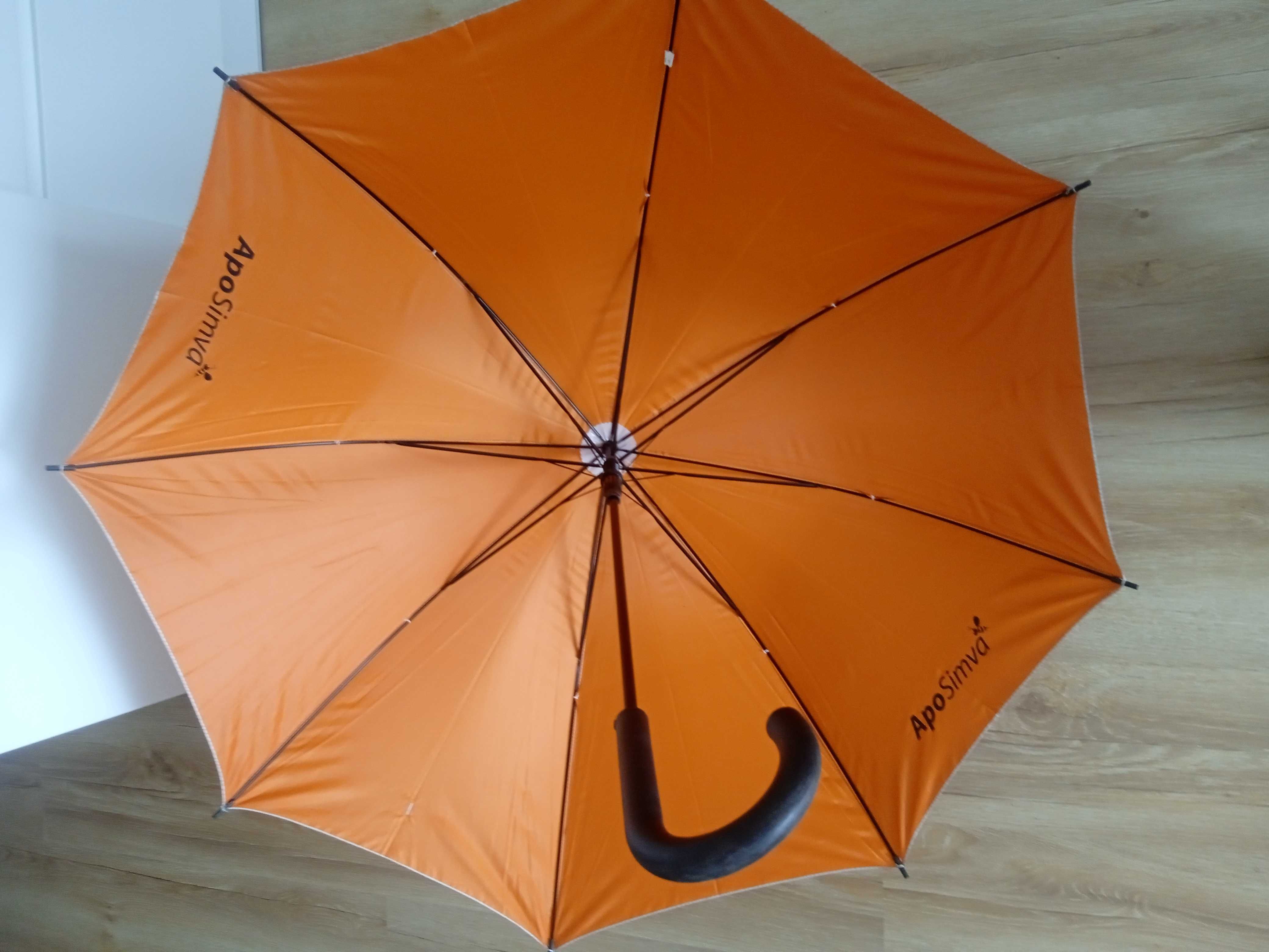 Nowy duży parasol premium długi srebrny automat parasolka 105cm unisex