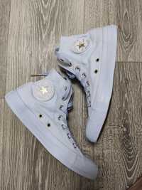 высокие кеды кеди нежно голубые блакитні converse chuck Taylor 37,5-38