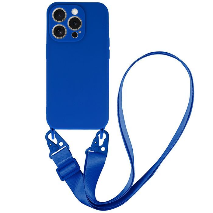 Strap Silicone Case Do Iphone 15 Plus Wzór 2 Niebieski