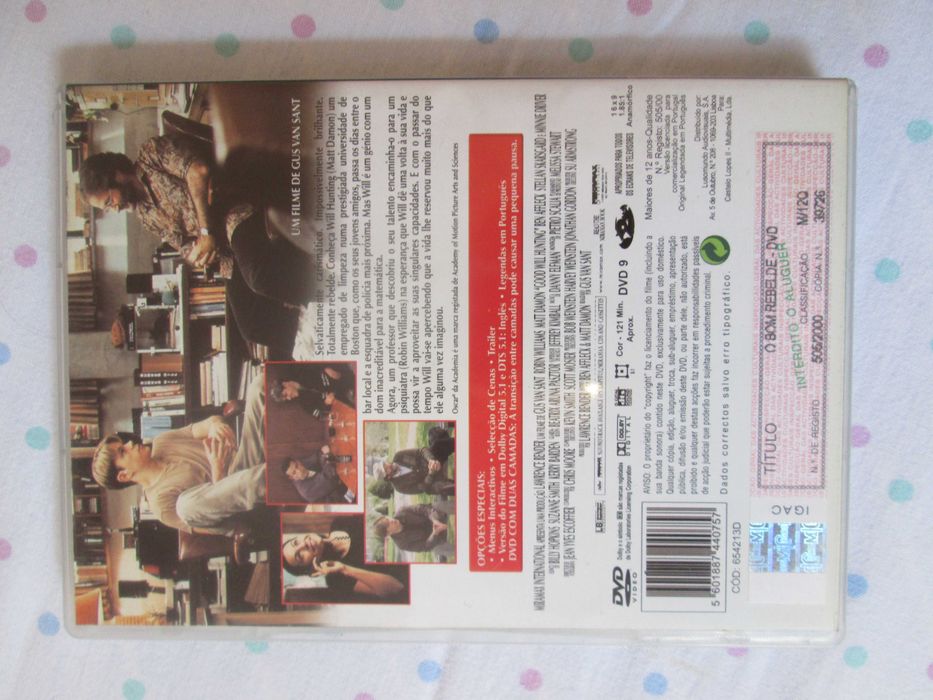DVD O Bom Rebelde, com Ben Affleck, Robin Williams, Matt Damon