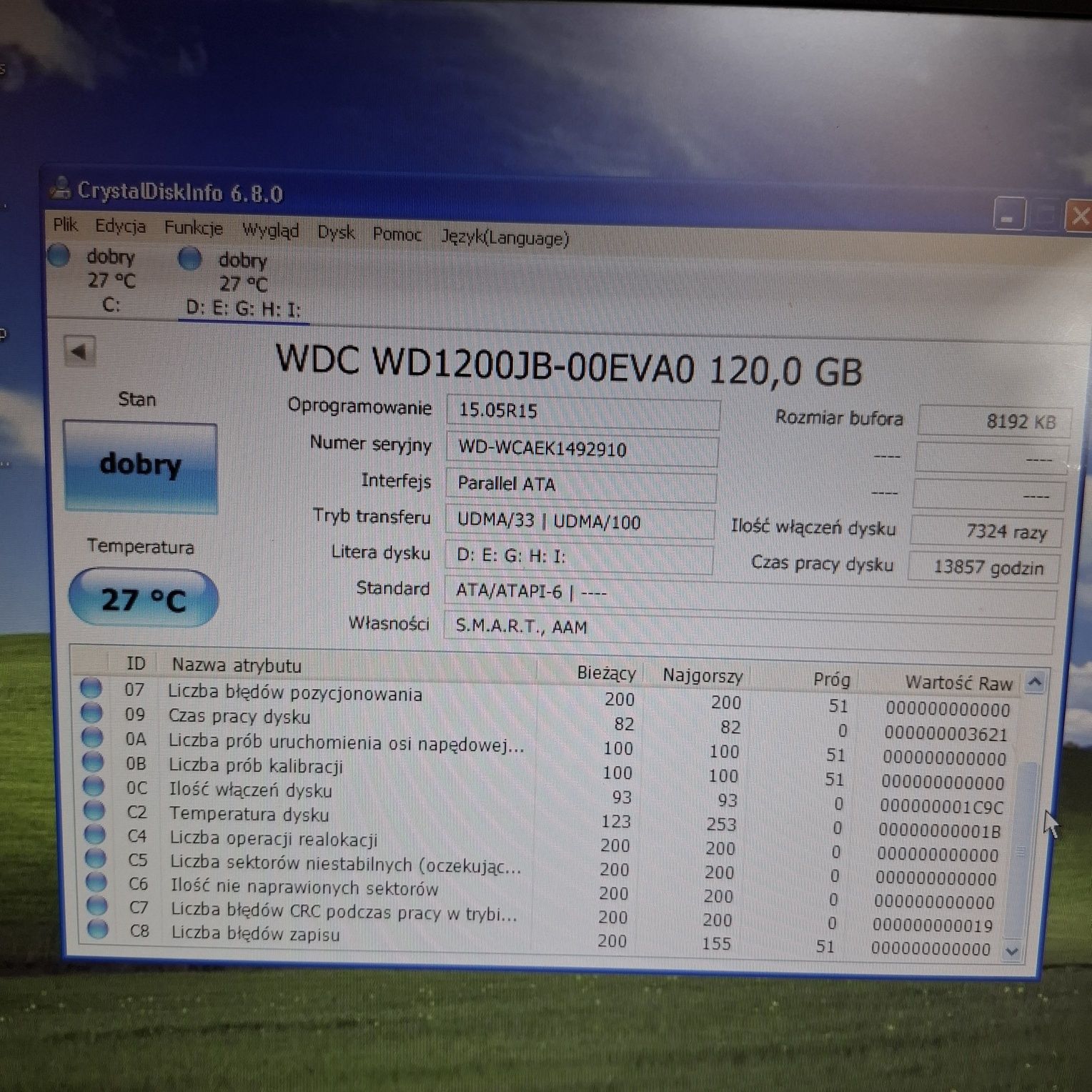 Dysk twardy 3.5" HDD WD Caviar 120gb IDE/PATA WD1200JB-00EVA0