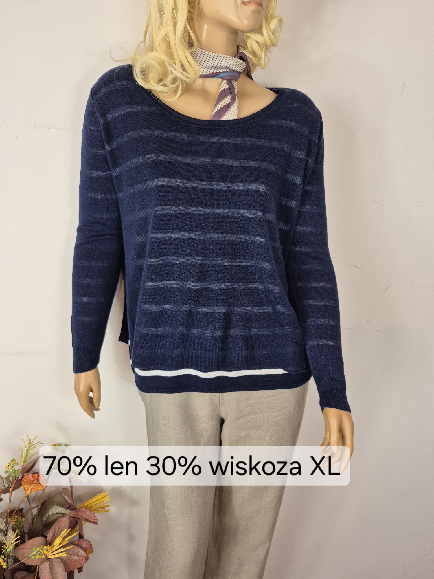 Sweter 100% len  XL Pure