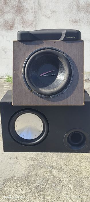 Coluna amplificador e subwoofer
