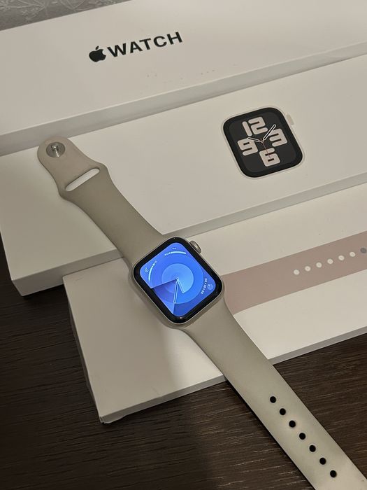 Apple Watch SE 2 gen Starlight – pełen komplet, kondycja 90%