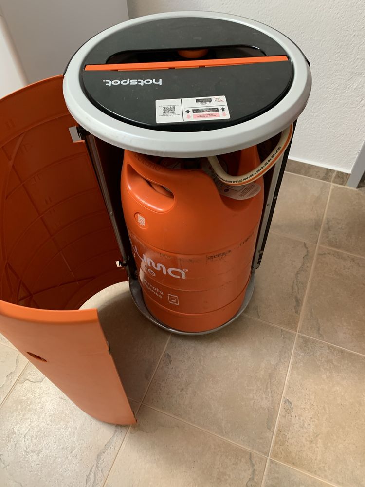 Aquecedor a Gás Hotspot c/ Botija GALP Pluma incluída –Pronto a usar!