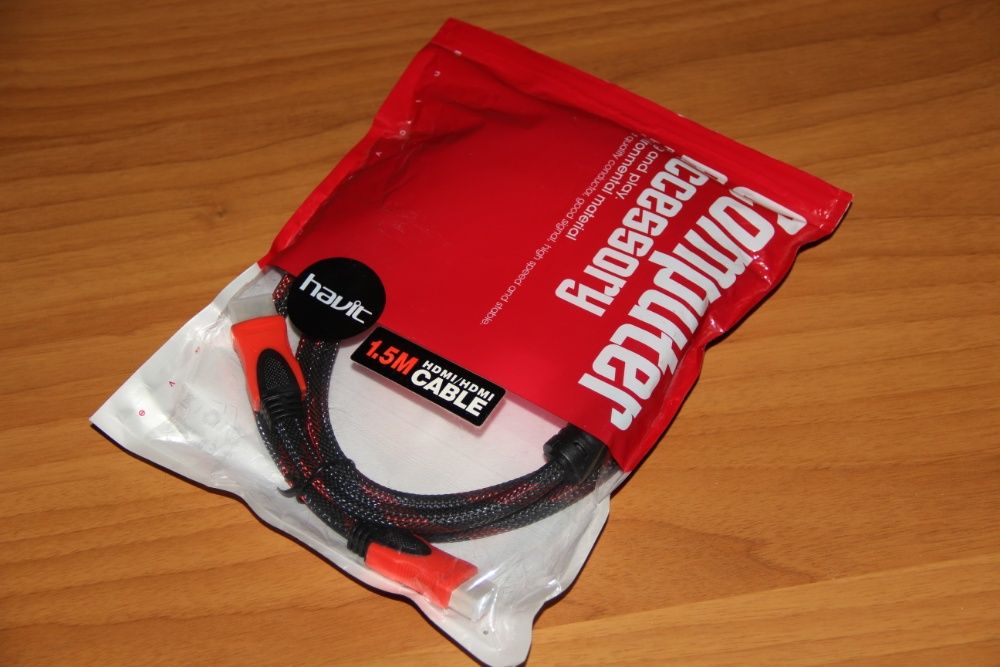 Кабель HDMI-HDMI Havit Gold 1.4 black 1.5М