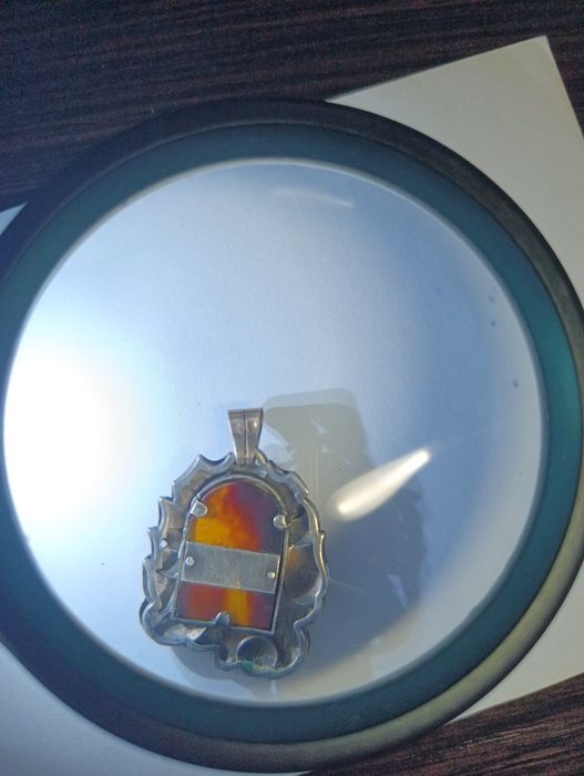 Старовинний срібний кулон "Богоматір"