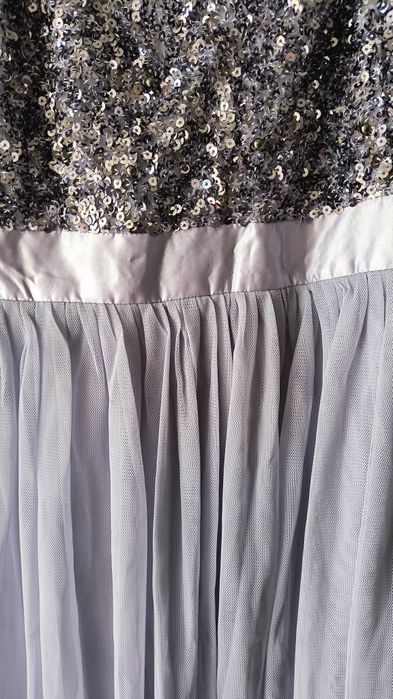 Sukienka imprezowa tiul, cekiny