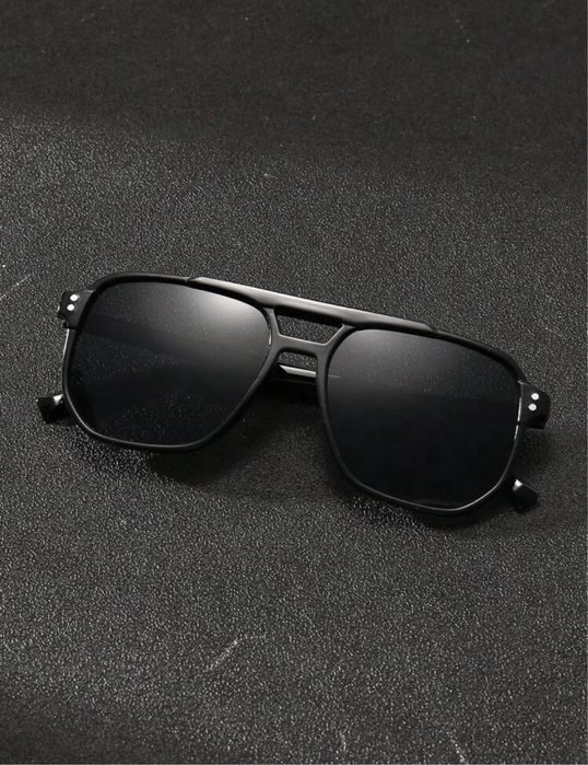 Nowe modne czarne uniseks okulary przeciwsłoneczne w ciemnych szkłach