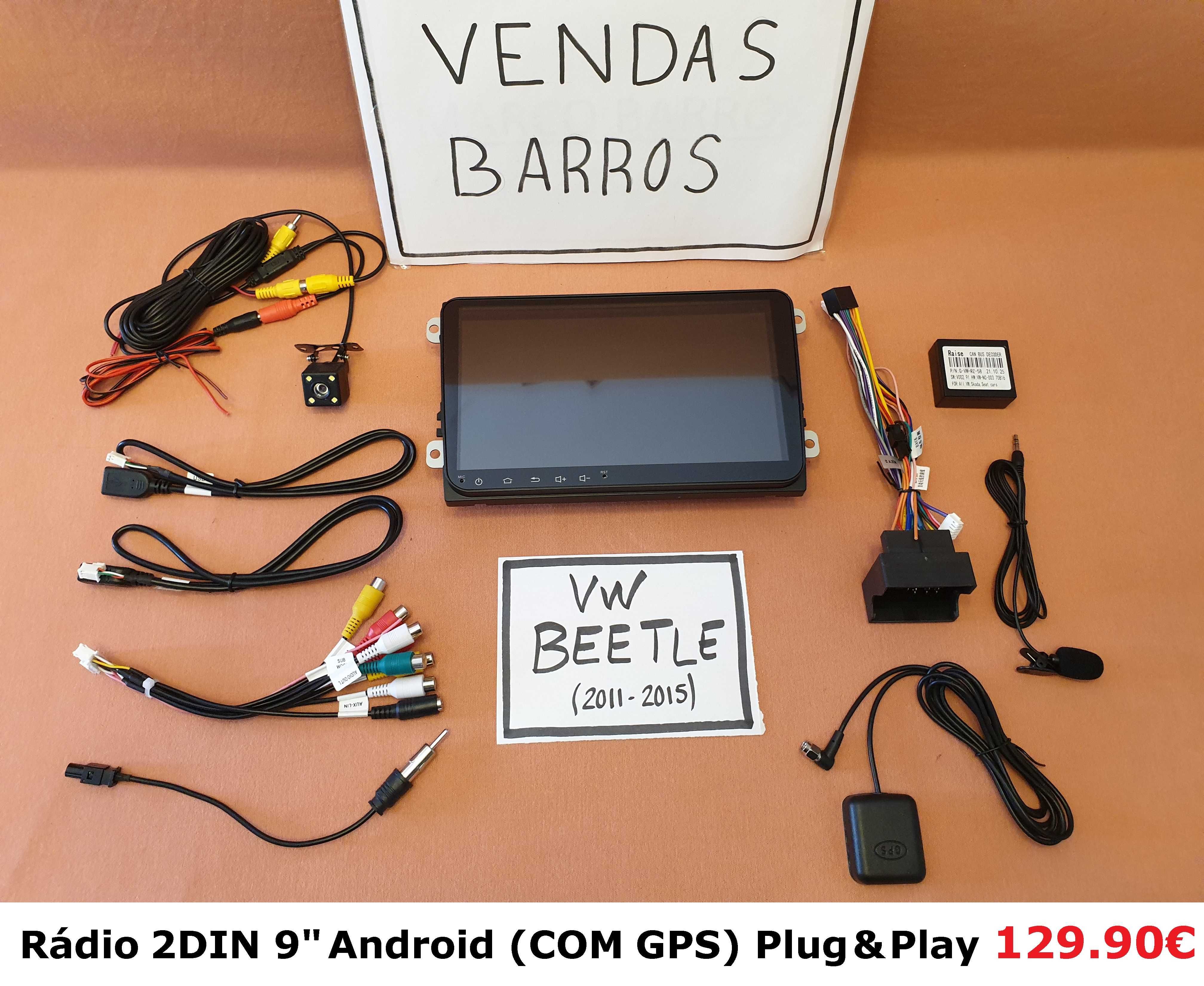 Rádio 2DIN • Volkswagen VW New Beetle (1997 a 2015) • Android [2+32GB]