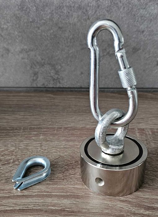 Magnes neodymowy 160kg uchwyt 55x30 do łowienia i poszukiwań