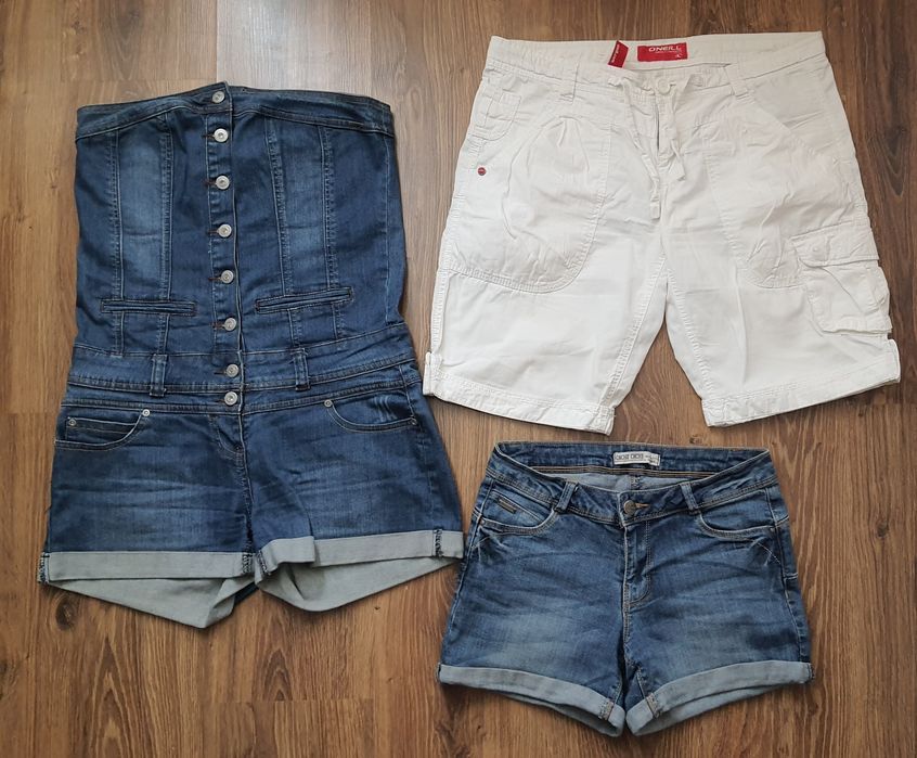 Шорти джинсові і білі