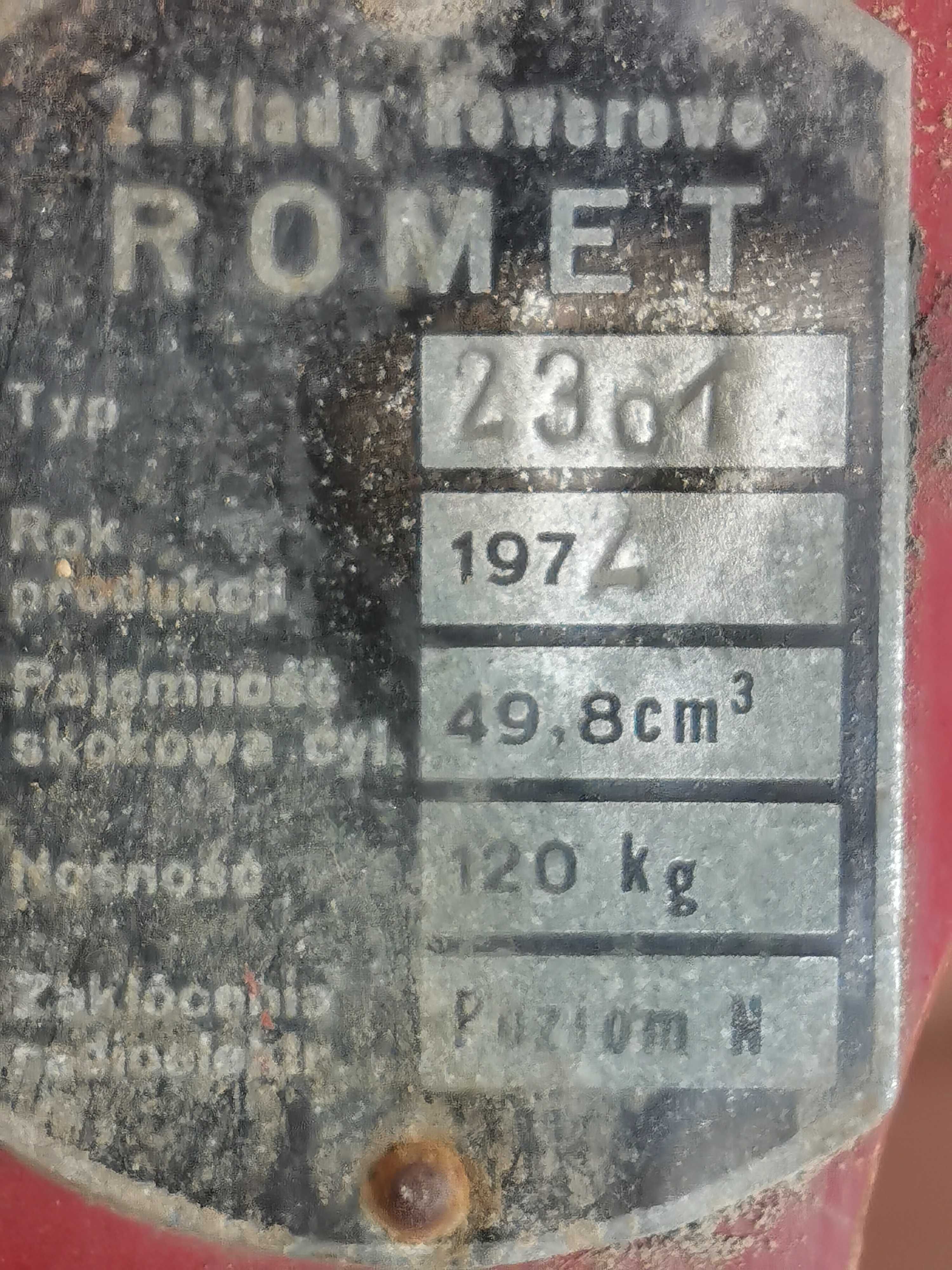Romet Komar Sport 2361 - 1972 rok -rama oryginał - jedna z pierwszych.