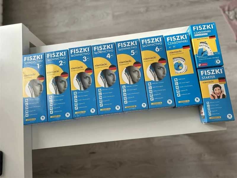 Fiszki niemiecki 1-6 zestaw komplet zafoliowane czasowniki starter