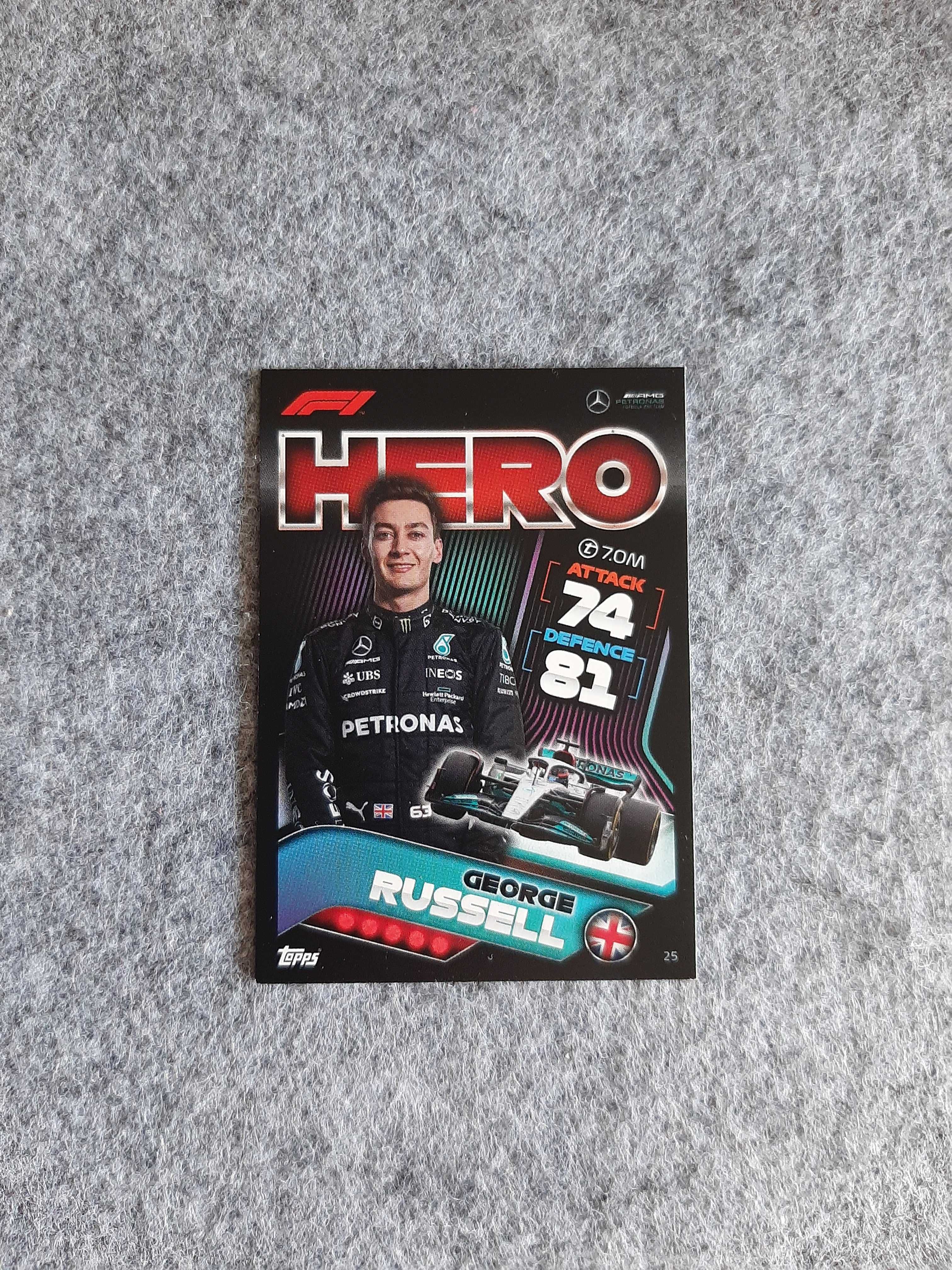 Karty Topps Turbo Attax 2022 F1- komplet 10 kart HERO