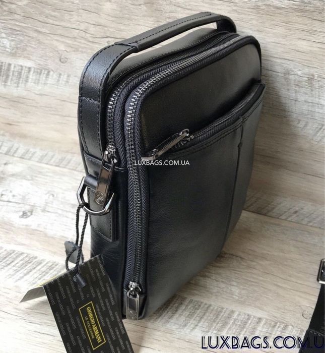 Мужская кожаная сумка Armani Армани