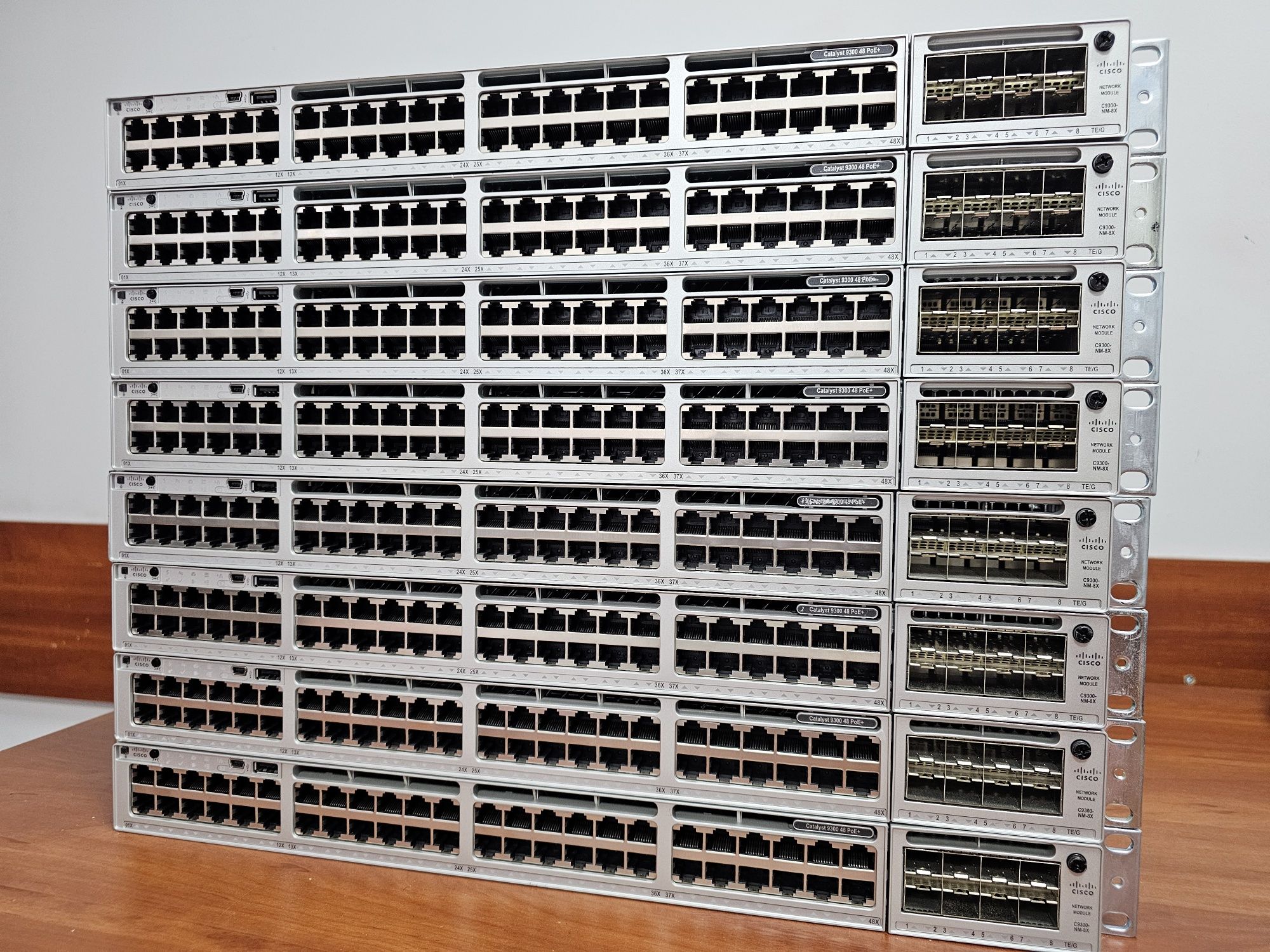 8 Комутаторів Cisco Catalyst 9300 48-port PoE+ (C9300-48P-E) Network E