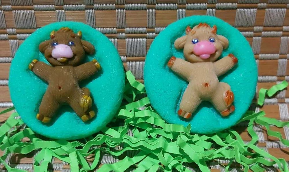 Форма для мыла бычок на травке