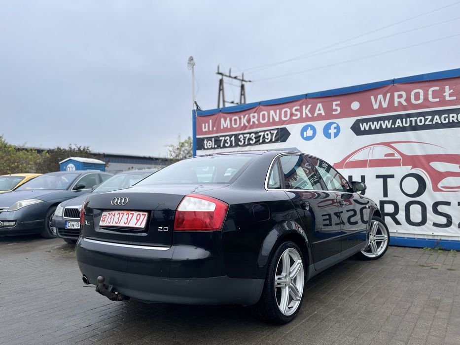 Audi A4B6 2.0 Benzyna//Długie opłaty//Alufelgi//HAK//Zadbany//Zamiana