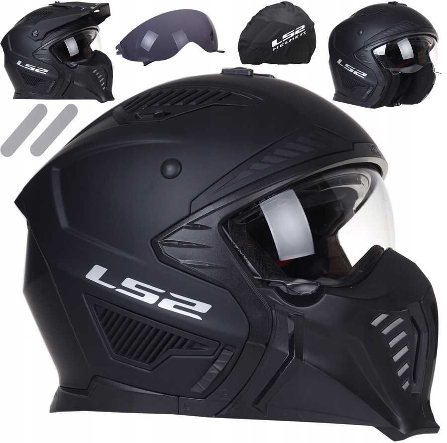 NOWY Kask LS2 OF606 Drifter 2 szyby MODUŁ WYPINANA Szczęka M 57-58cm