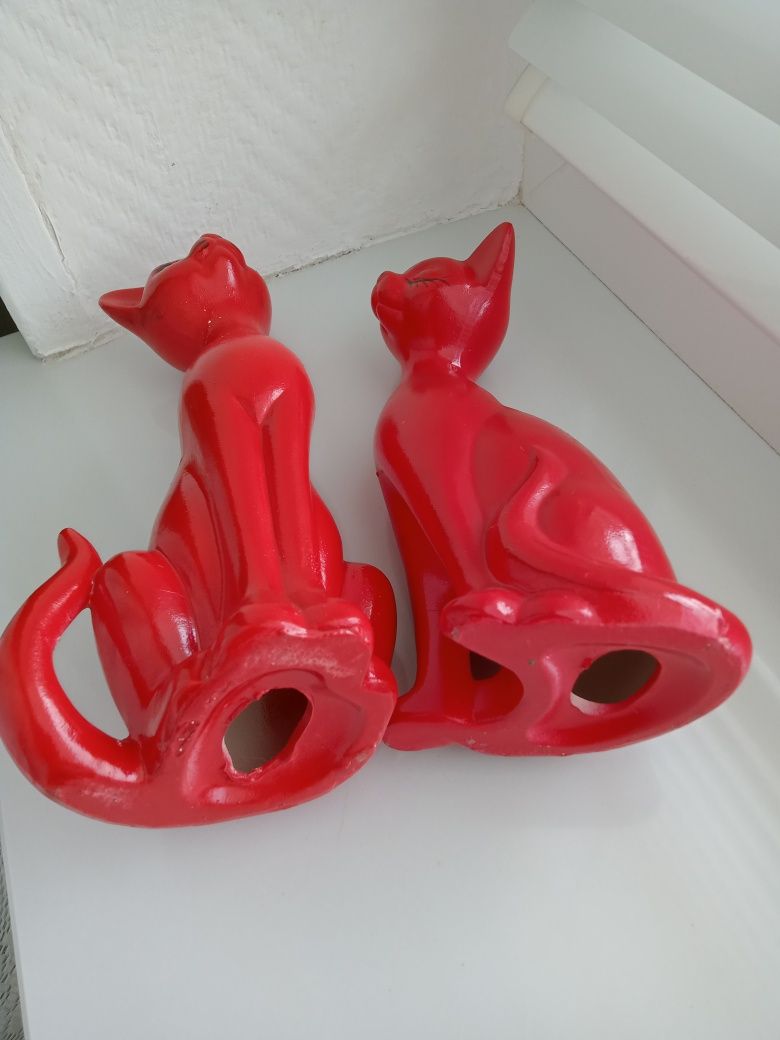 Ceramiczne kotki z PRL-u