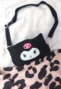 Kuromi Sanrio Kawaii Hello Kitty torebka torba listonoszka 22 cm