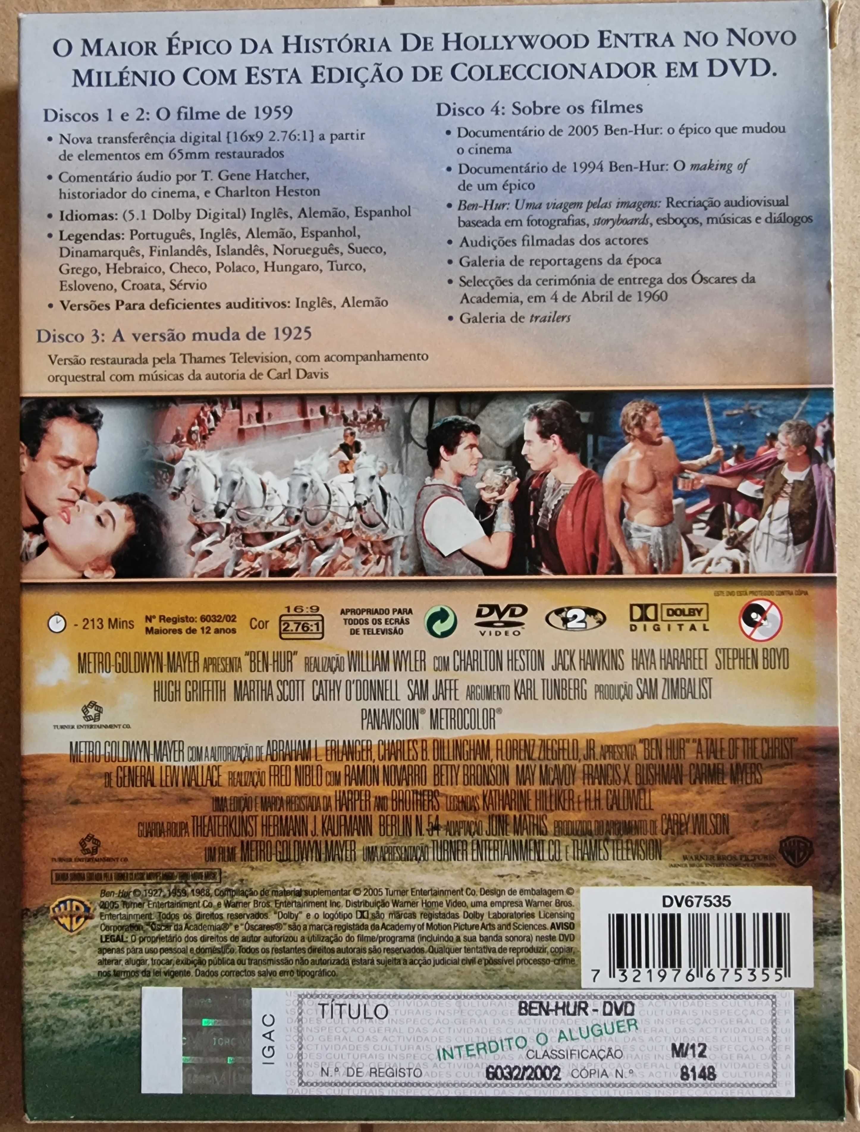 Ben-Hur - Oscar melhor filme 1959 - 4 DVDs - digipack