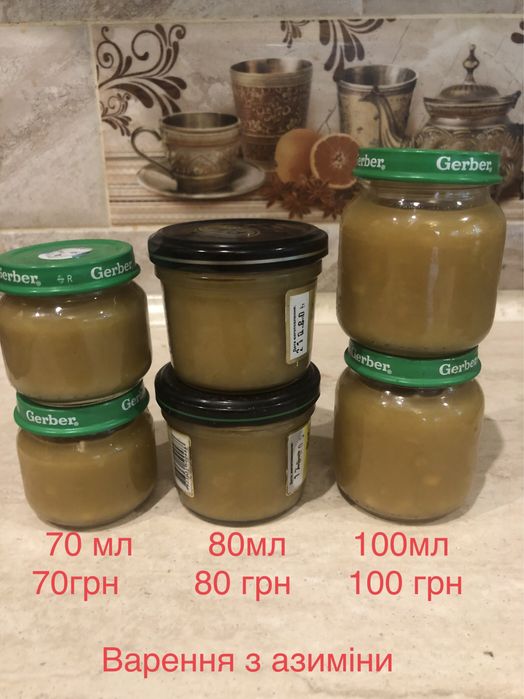 Варення з плодів азиміни, інжиру