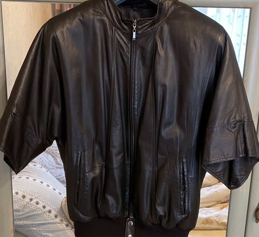 Кожаная Куртка FLP - Black 50-52