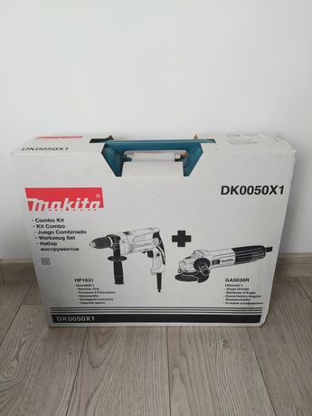 Makita DK0050X1 / HP1631 / GA5030R / młotowiertarka + szlifierka