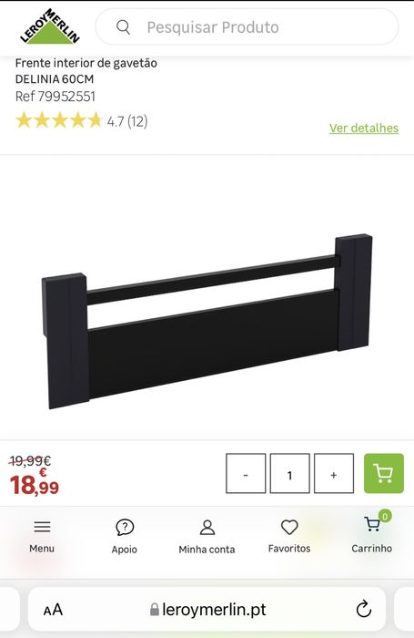 Gavetão interior 60cm