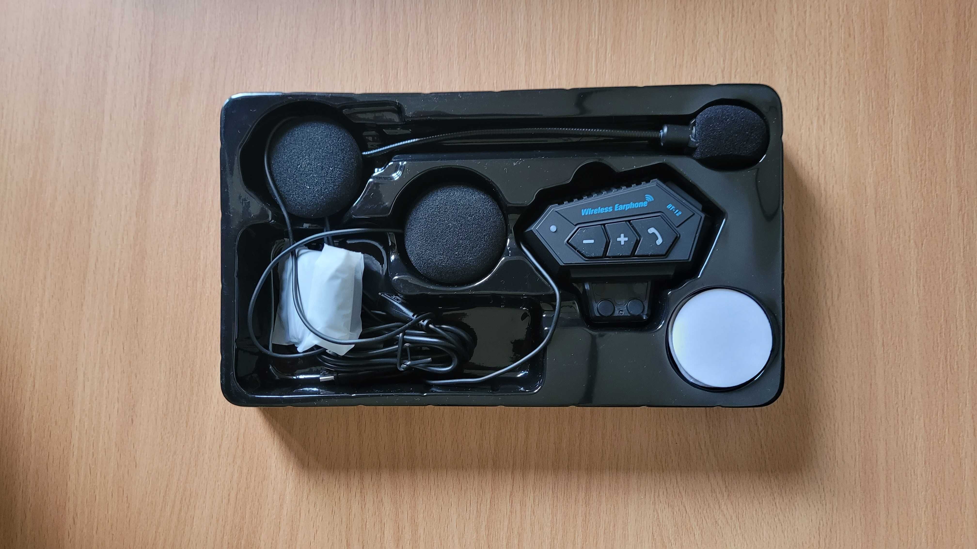 Zestaw słuchawkowy Bluetooth do kasku motocyklowego z mikrofonem
