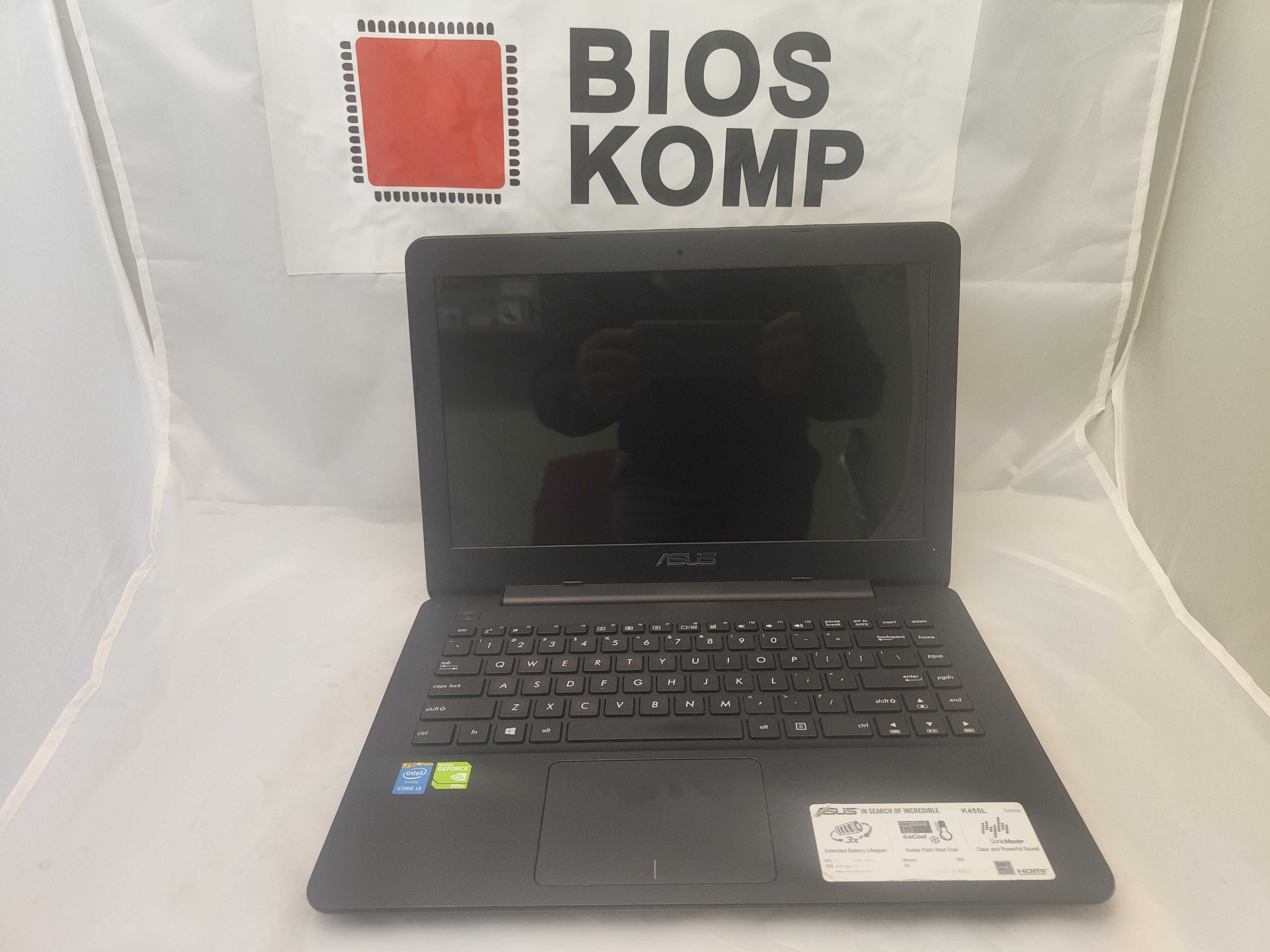 Laptop Asus K455L/14.1/i3/8 ram/256 SSD/GeForce 2GB/Bioskomp/GWARANCJA
