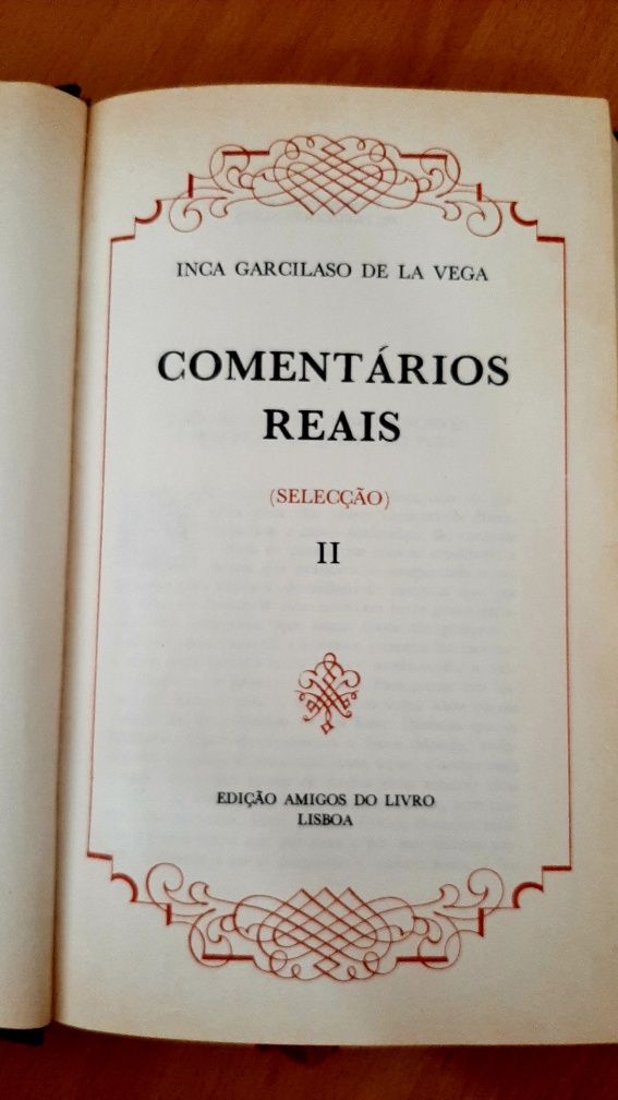 "Comentários reais"(seleção), 2 vol. Inca Garcilaso de la Vega