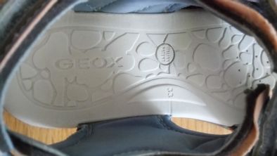 sandały Geox, 33, długość - 22 cm, jak nowe, niebiesko-szare