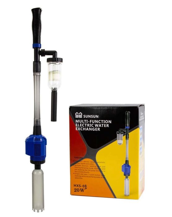 Odmulacz elektryczny do dna akwarium, HXS-03 20W z pompą 1000l/h