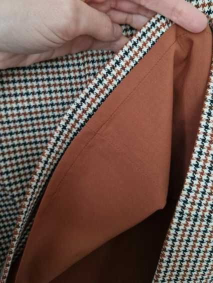 Kraciasta spódnica mini w kratę elegancka klasyczna wygodna Esprit,6 S