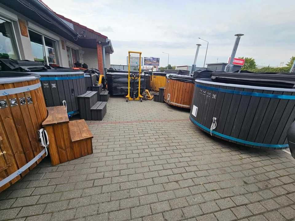 Balia bania ogrodowa spa jacuzzi hydromasaż aeromasaż gorąca beczka