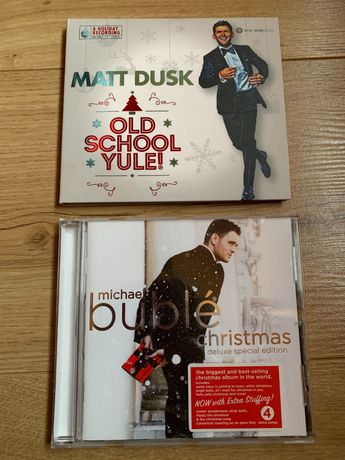 Zestaw płyt Michael Buble „Christmas” i Matt Dusk „Old School Yule!”.